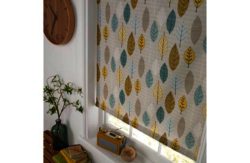 3ft Heart of House Arla Leaves Roller Blind - Duck Egg